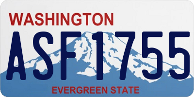 WA license plate ASF1755