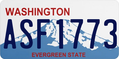 WA license plate ASF1773