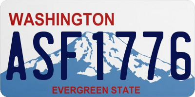 WA license plate ASF1776