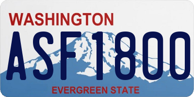 WA license plate ASF1800
