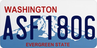 WA license plate ASF1806