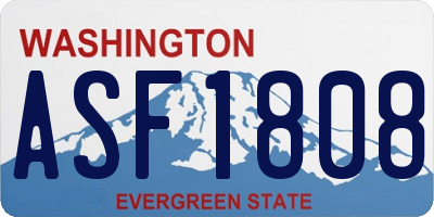 WA license plate ASF1808