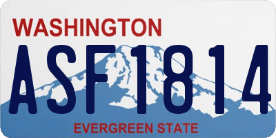 WA license plate ASF1814