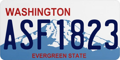 WA license plate ASF1823