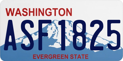 WA license plate ASF1825