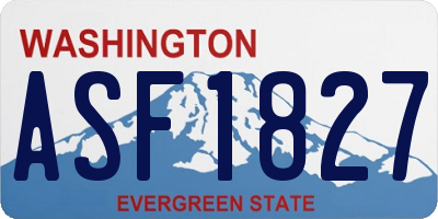 WA license plate ASF1827