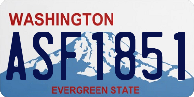 WA license plate ASF1851