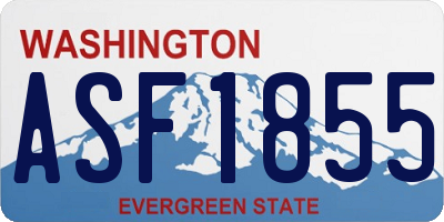 WA license plate ASF1855