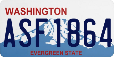 WA license plate ASF1864