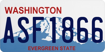 WA license plate ASF1866