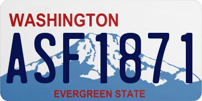 WA license plate ASF1871