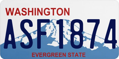 WA license plate ASF1874