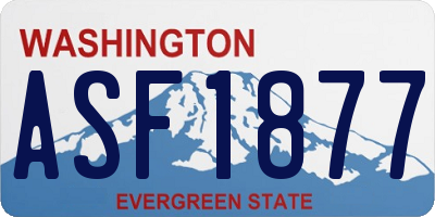 WA license plate ASF1877