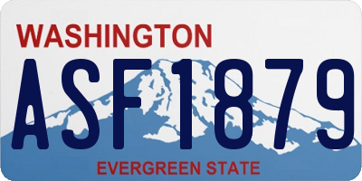 WA license plate ASF1879