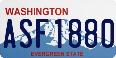 WA license plate ASF1880