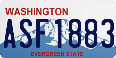 WA license plate ASF1883
