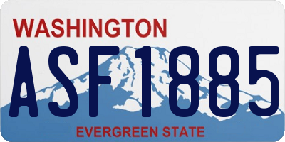 WA license plate ASF1885