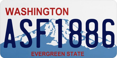 WA license plate ASF1886