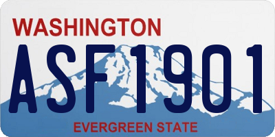 WA license plate ASF1901
