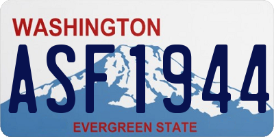 WA license plate ASF1944