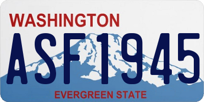 WA license plate ASF1945