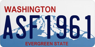 WA license plate ASF1961