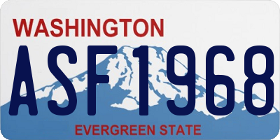WA license plate ASF1968