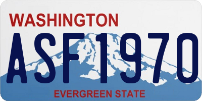 WA license plate ASF1970