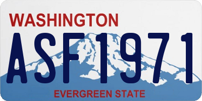 WA license plate ASF1971