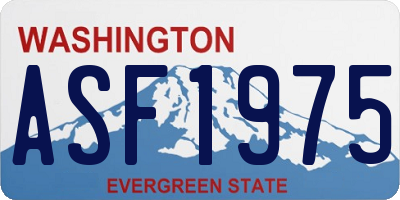 WA license plate ASF1975
