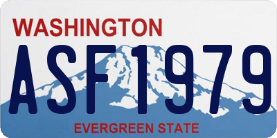 WA license plate ASF1979