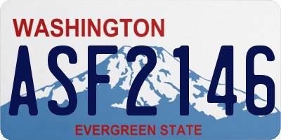 WA license plate ASF2146