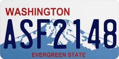 WA license plate ASF2148