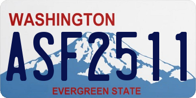 WA license plate ASF2511