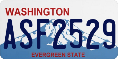 WA license plate ASF2529