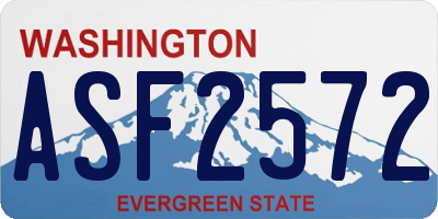 WA license plate ASF2572