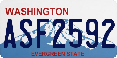 WA license plate ASF2592