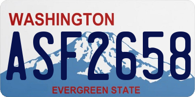 WA license plate ASF2658