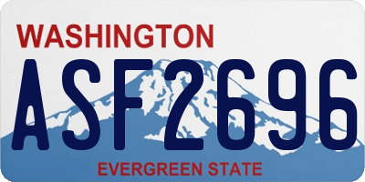 WA license plate ASF2696
