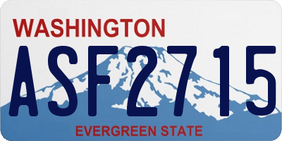 WA license plate ASF2715