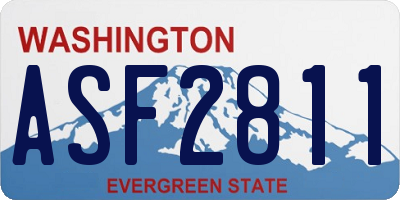 WA license plate ASF2811
