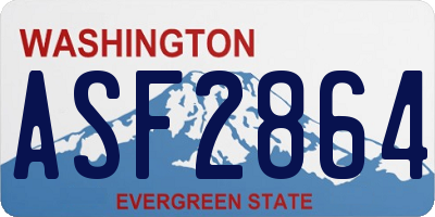 WA license plate ASF2864