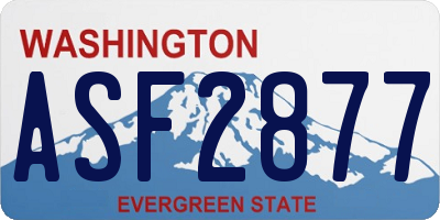 WA license plate ASF2877