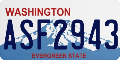 WA license plate ASF2943
