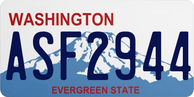 WA license plate ASF2944