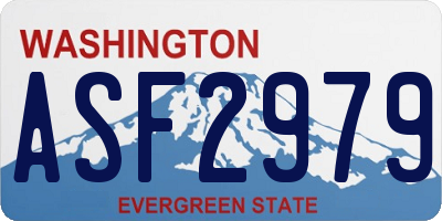 WA license plate ASF2979