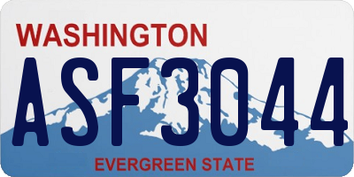 WA license plate ASF3044