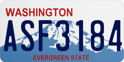 WA license plate ASF3184
