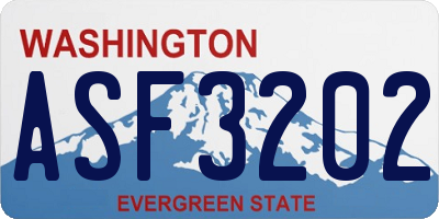 WA license plate ASF3202