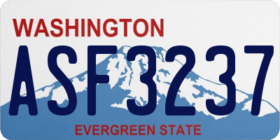 WA license plate ASF3237
